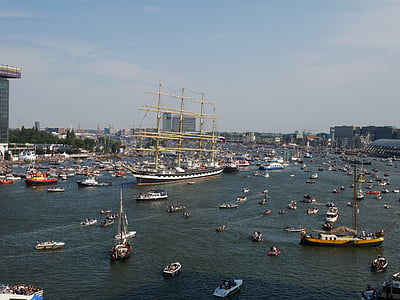 vela, Amsterdam, embarcacions, veler, vaixell, vaixell, l'aigua
