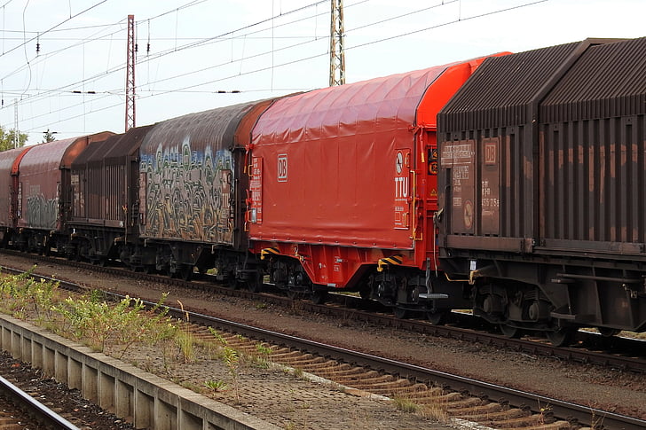 freight train, gleise, train, seemed, transport, goods wagons