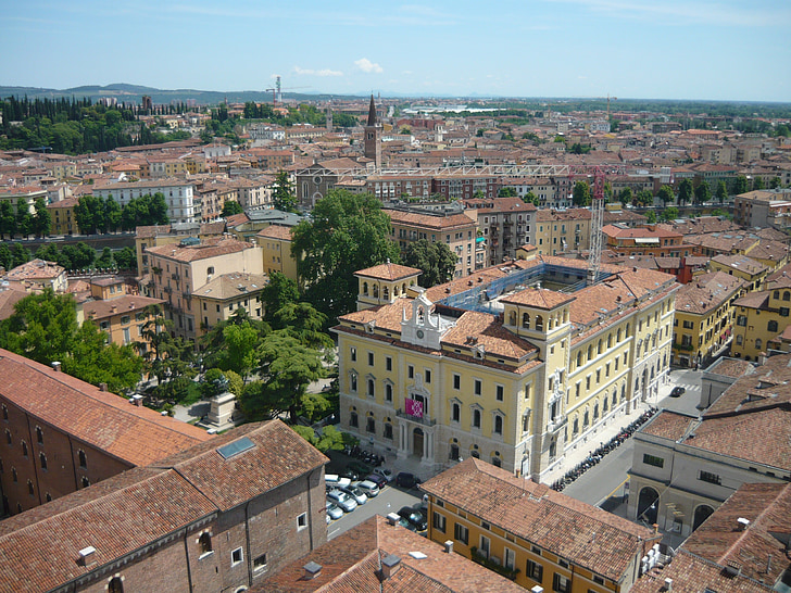 Verona, Italiano, Italia, Scape, ciudad, edificios