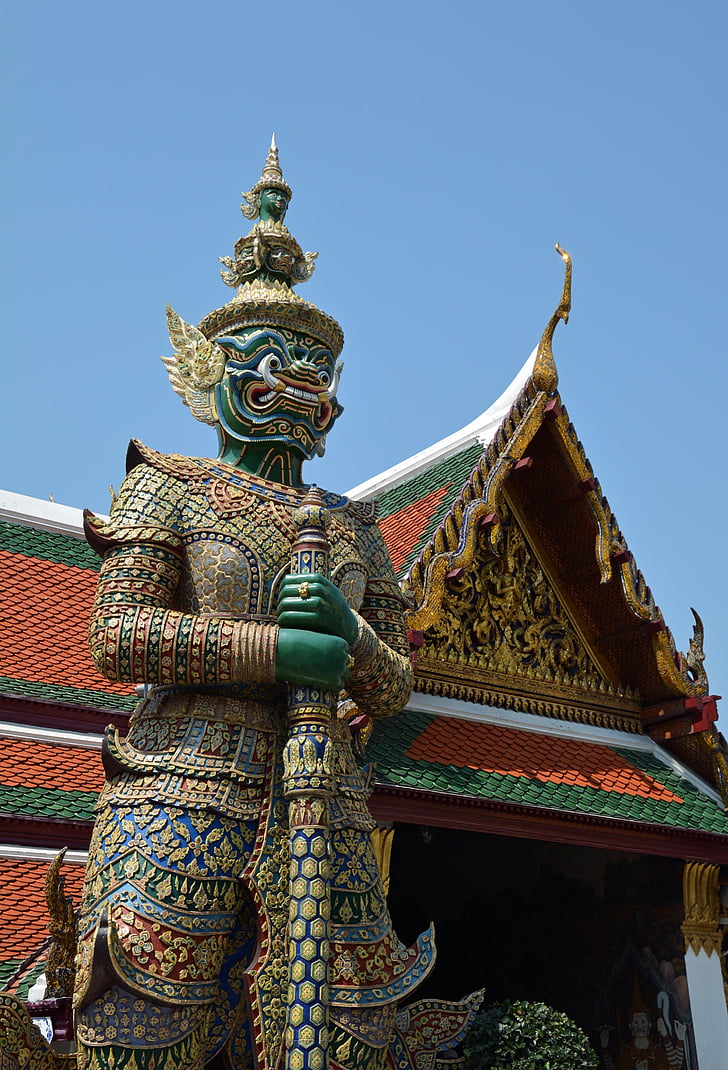 Thailand, Bangkok, tempelet, av wat phra kaew, religion, historie, arkitektur