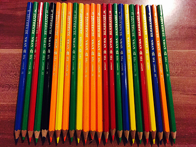 berwarna pensil, warna, warna-warni, Menggambar, krayon, seni, kreativitas