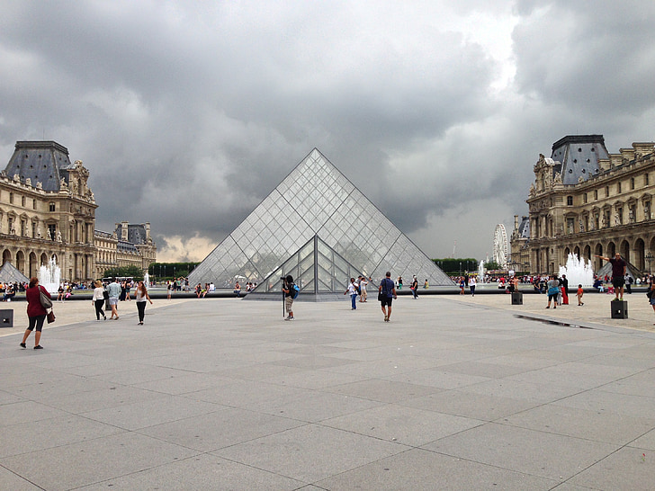 Louvre, Francie, Paříž, Architektura, Muzeum, cestovní ruch, Evropa
