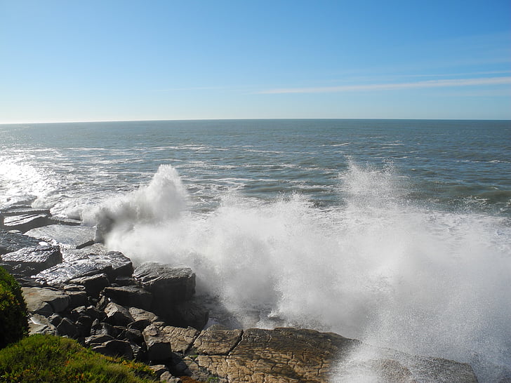 sea, argentina, water, rock, wave, inject