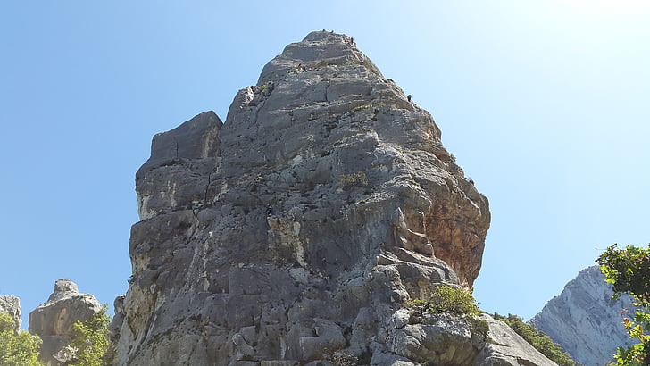 Aguglia di goloritzè, Pinnacle, Cala goloritzè, Monte caroddi, roca, empinadas, Cerdeña