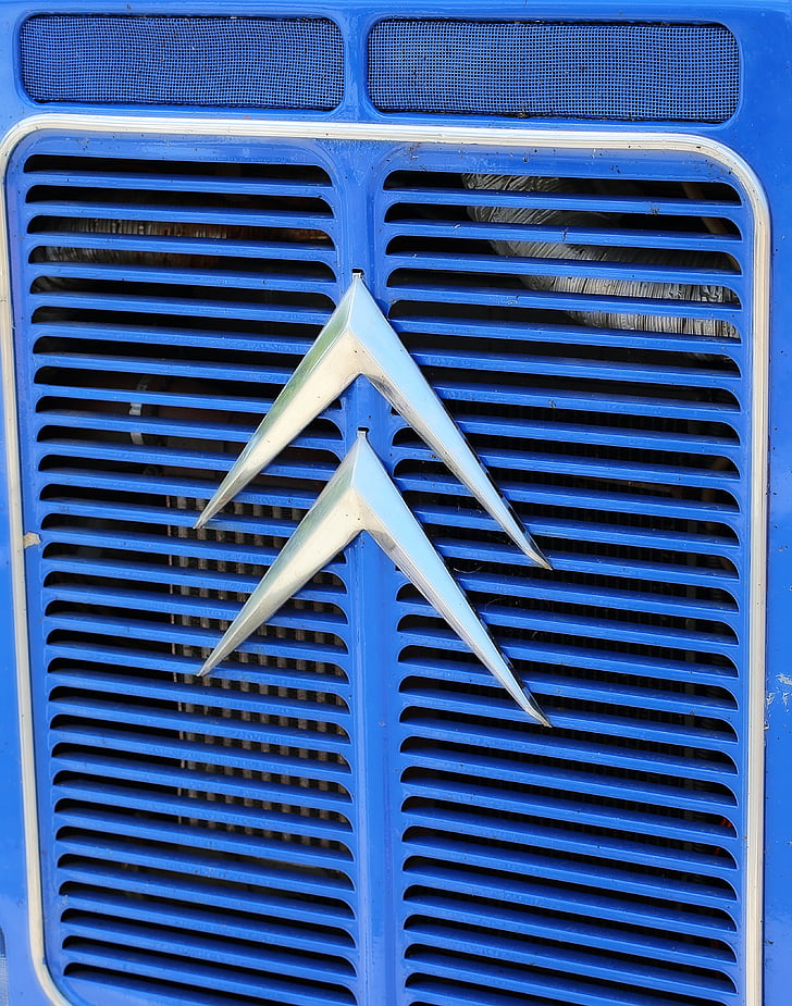 Citroën, camió, blau, marca, van