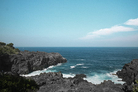 beach, cliff, coast, Donald Tong, island, japan, jogasaki kaigan