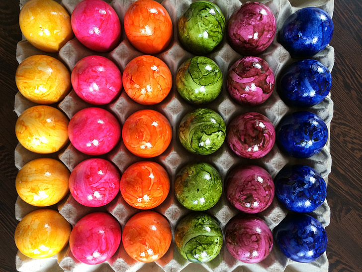 Velikonoční vejce, vajíčko, Velikonoce, barevné, Barva