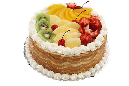 cake, fruit, dessert, bakery, birthday, baking, delicious