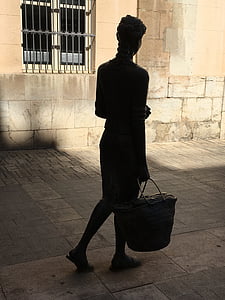 patung, patung, Perempuan, perunggu, Castellon, Valencia, Monumen