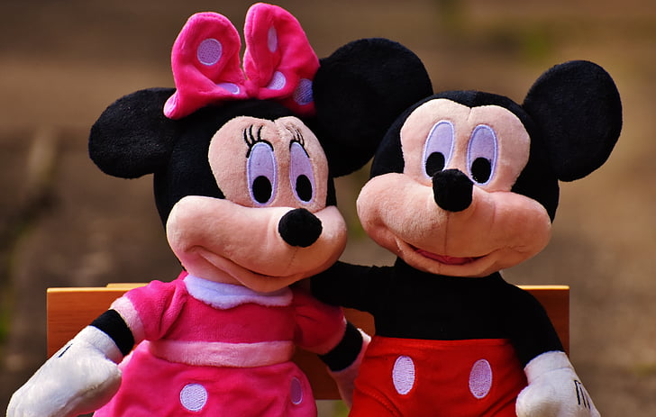 ratón de Mickey, Disney, Mickey, Minnie, ratones, lindo, animal de peluche
