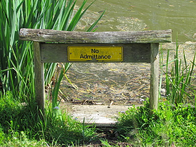 não admissão, sem entrada, natureza, Lago, Lagoa, privada