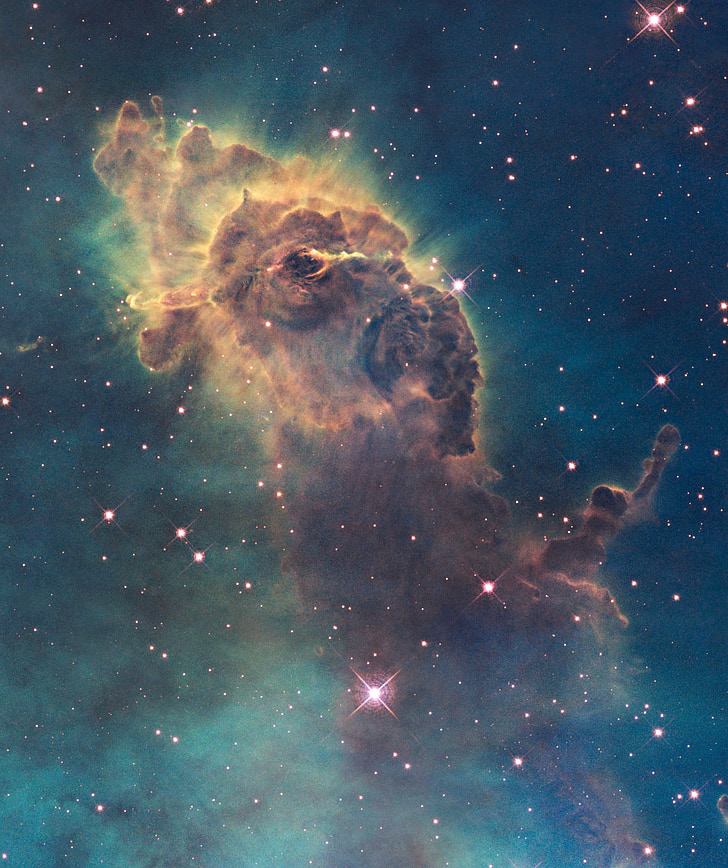 carina nebula, space, cosmos, gas, dust, pillar, star