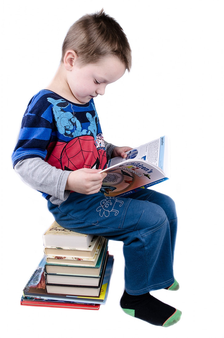 otrok, knjiga, fant, študij, izolirani, izobraževalne, modrost