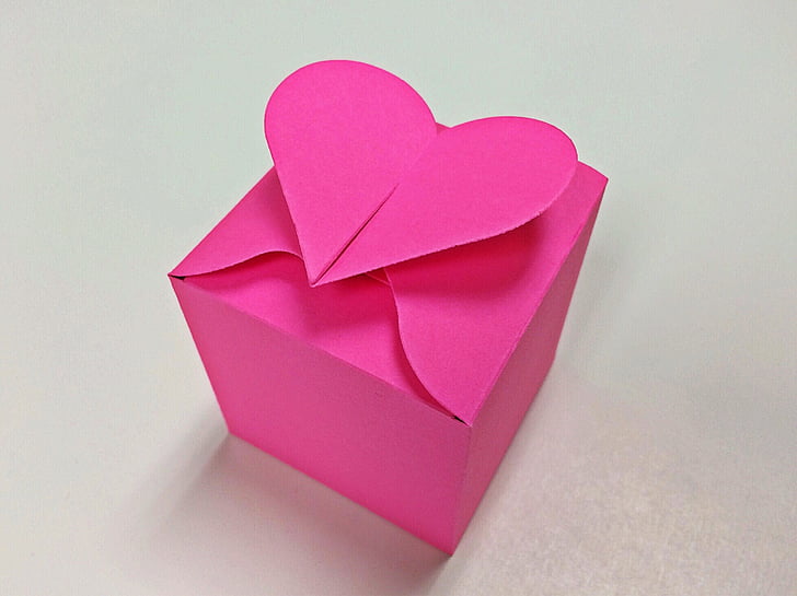 valentine, heart, romance, love, box, present