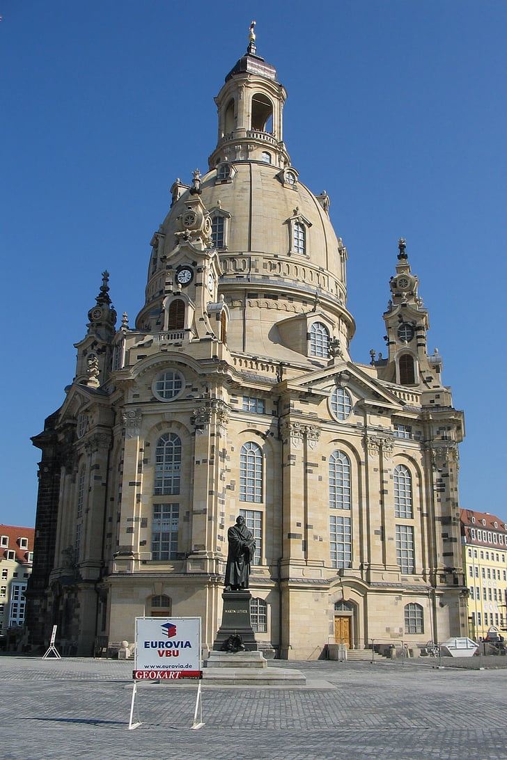 Dresden, arsitektur gereja our lady, Gereja, Saxony, Kota, Jerman, Steeple