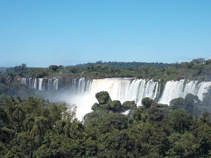 vodopády, Iguazu, voda, džungle, Argentina, krajina, Příroda