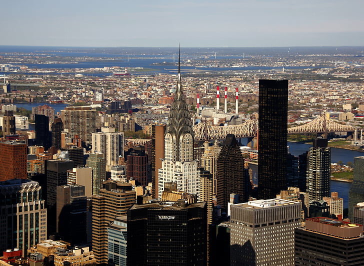 Nova Iorque, edifício Empire state, céu, cidade, urbana, Manhattan, Império