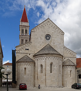 kyrkan, Trogir, Kroatien, Steeple, UNESCO, Europa, byggnad