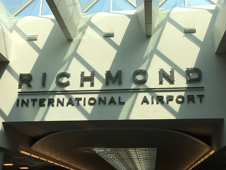 Luchthaven, Richmond, vervoer, reizen, het platform