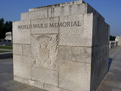 Pomnik, ii wojny światowej, Pomnik, DC, Waszyngton, Park, nagrobek