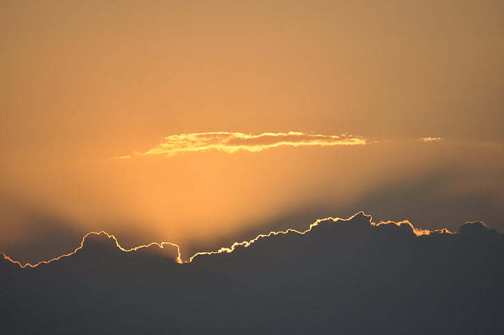 nuages, aube, tombée de la nuit, nature, Sky, lever du soleil, coucher de soleil