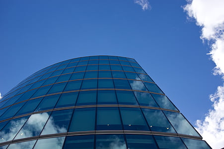 edifício de escritórios, edifício de vidro, moderna, arquitetura, escritório