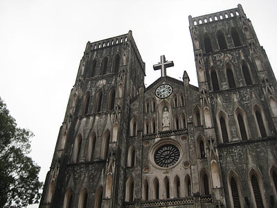 Katolická církev, Hanoj, Vietnam, Architektura, náboženství, Katedrála, křesťan