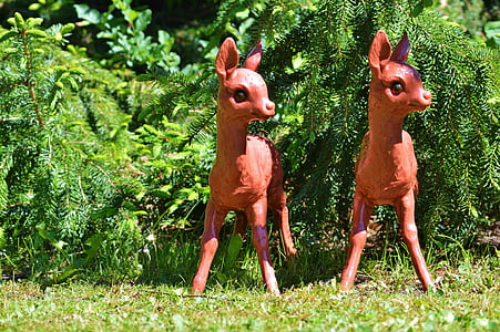 roe deer, figure, decoration, garden decoration, animal, plastic, figures