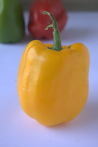 pepper, gul, chilipepper, paprika, vegetabilsk, mat, vegansk