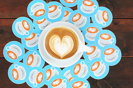 heart, art, coffee, cup, fashion, wooden, table