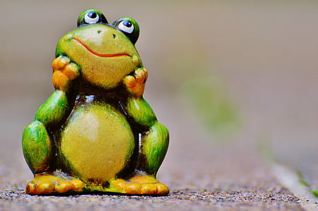 frog, figure, funny, green, animal, cute, sweet