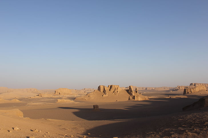 desert, landscape, sunny, highland, mountain, sky, camel