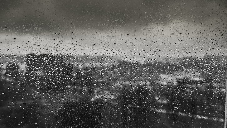 dež, kapljice, dežne kaplje, okno, kapljice, kaplja dežja, vreme