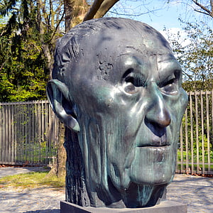 Adenauer, Konrad, Konrad adenauer, escultura, história, Chanceler, político