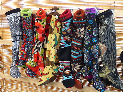 farverige, Kunsterisk inspireret, sokker, strømpe, design, kunstneriske, dekoration
