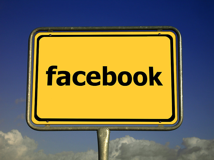 facebook, town sign, note, yellow, board, internet, network