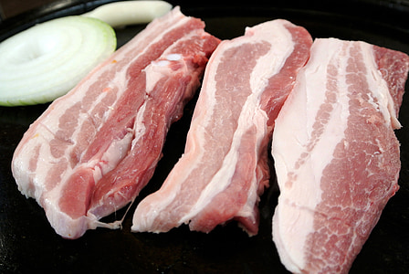 svinekød, kød, Grill, gris, Republikken korea, samgyeop, koreansk mad