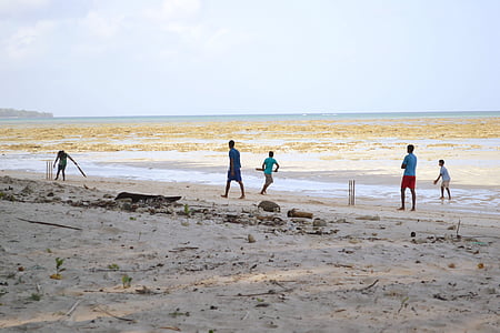 pláž, hra, Beach sport, děti si hrají