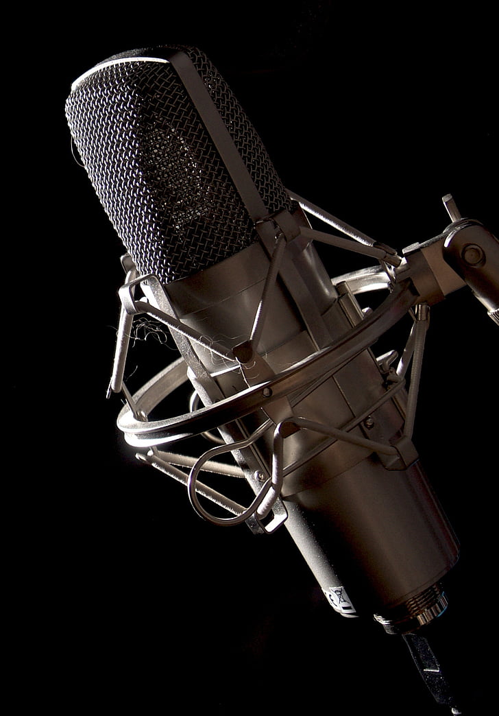 studio microphone, microphone, recording, sound, sound recording, audio, music