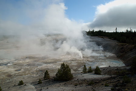 Yellowstone, manantiales de agua caliente, paisaje, naturaleza, nacional, Parque