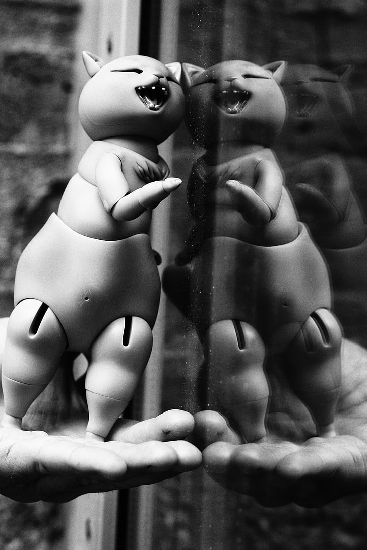 toy, reflection, fun, hands