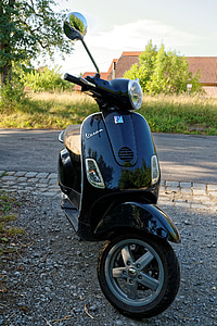 Piaggio, ciclomotor, corró, motor scooter, Vespa, vehicle, roda