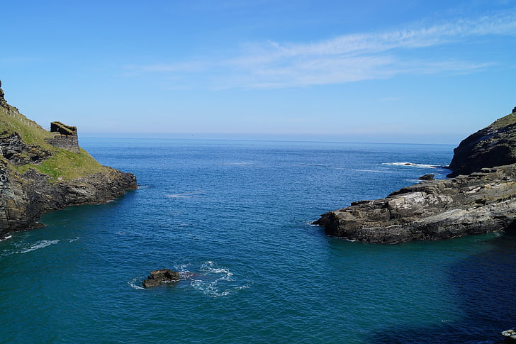 Cornwall, kysten, sjøen