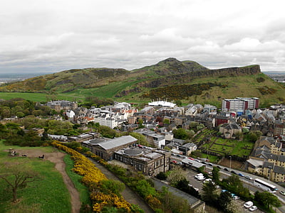 Arthurs seat, Edynburg, Holyrood, szkocki Parlament