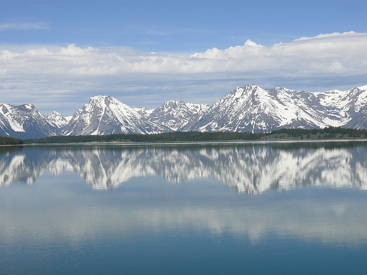 Lac de Lewis, Yellowstone, eau, montagnes, montagne, Parc national