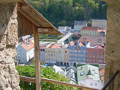 Eski zamanlarda, Burghausen, Kale, tarihi şehir, Yukarı Bavyera, Kale duvarı