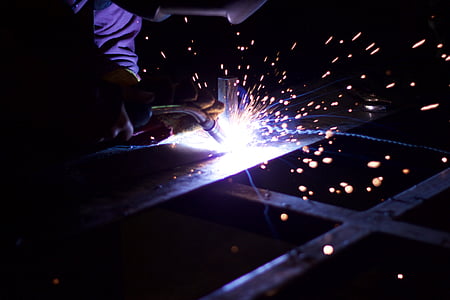 Metalworking, besi, Sparks, mengelas, logam, logam, industri