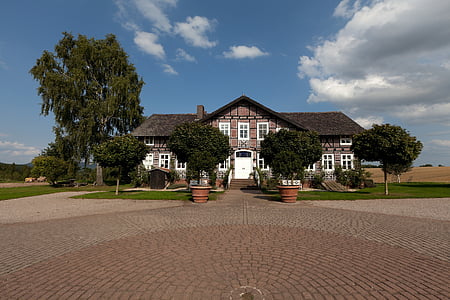 Manor, ingatlan, Villa, haza, épület, Németország, jól marienhof