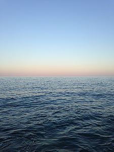 Horizon, óceán, tenger, tengeri tájkép, víz, természet, kék