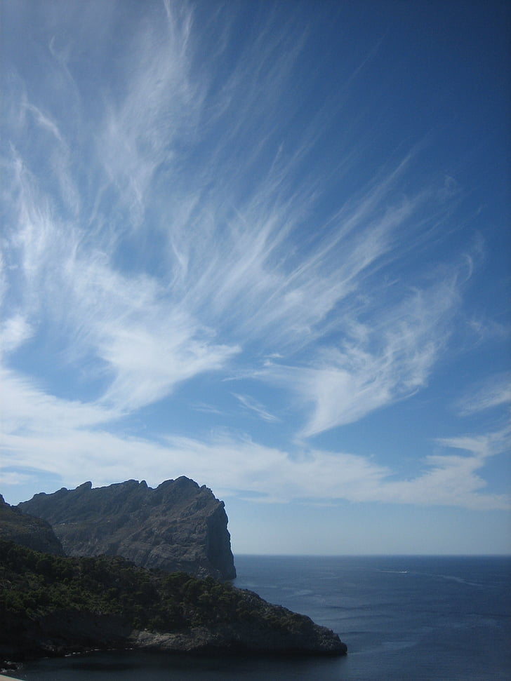 Mallorca, taevas, Sea, pilved, päikest ja merd, Vahemere, peegeldamine